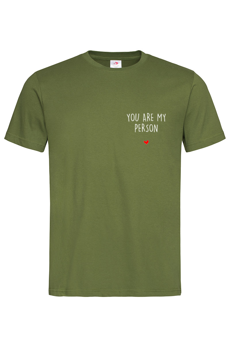 Чоловіча футболка You are my person хакі