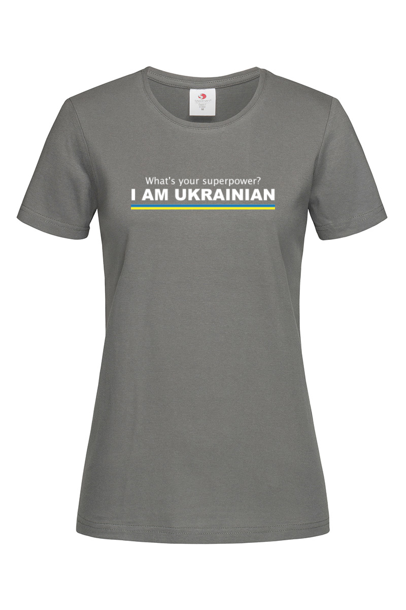 Жіноча футболка What`s your superpower графіт