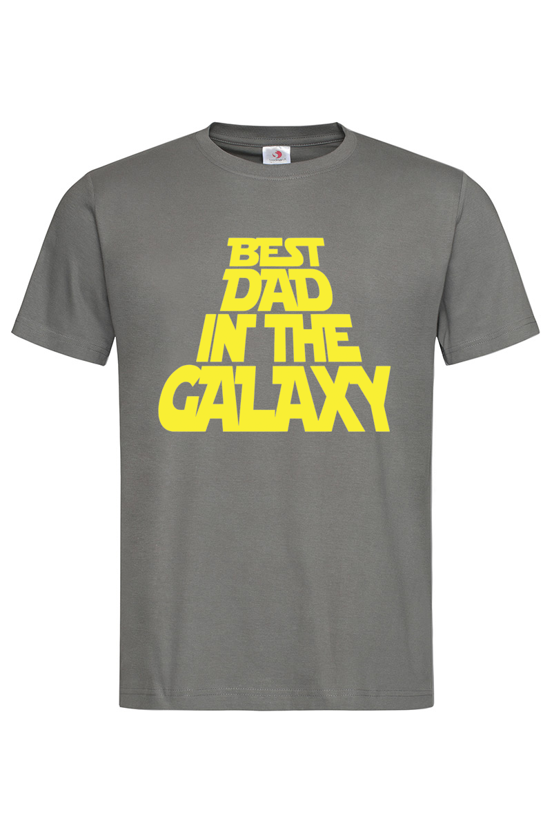 Чоловіча футболка для тата Best Dad In The Galaxy графіт