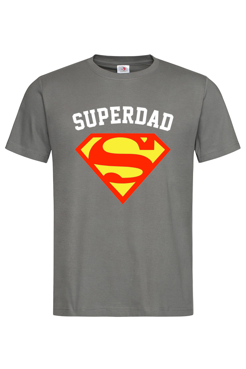 Чоловіча футболка Супер тато Superdad графіт