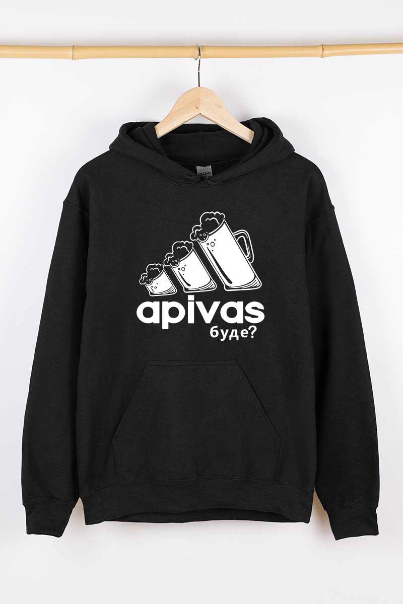 Теплий чоловічий худі чорний apivas буде