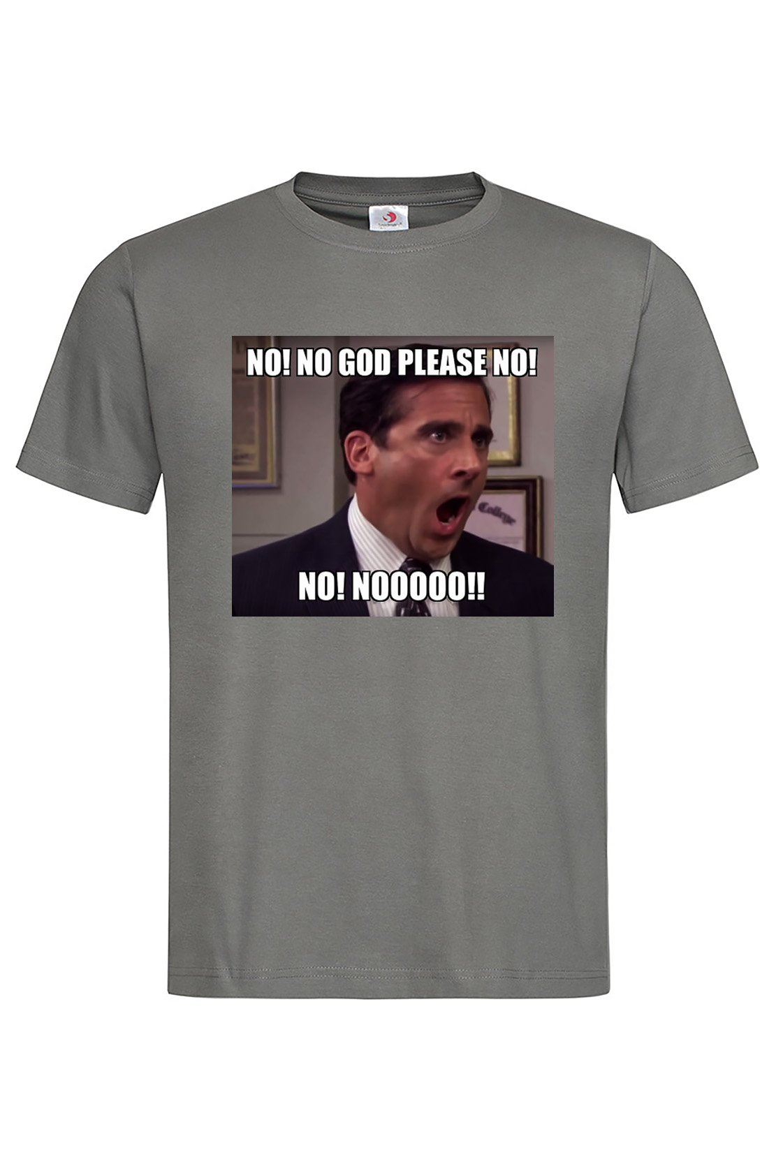 Чоловіча футболка NO GOD PLEASE NO Графіт