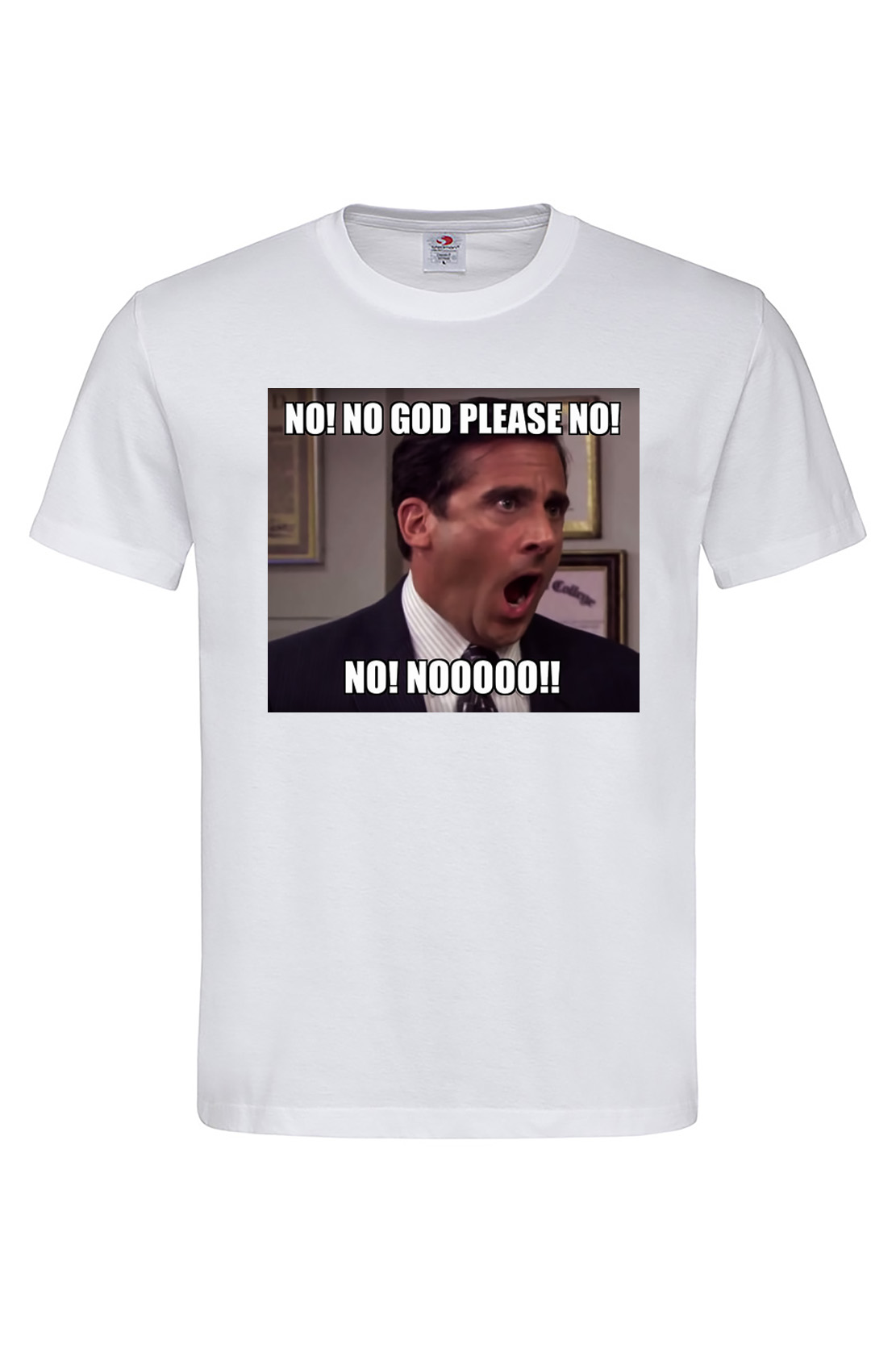 Чоловіча футболка NO GOD PLEASE NO Біла