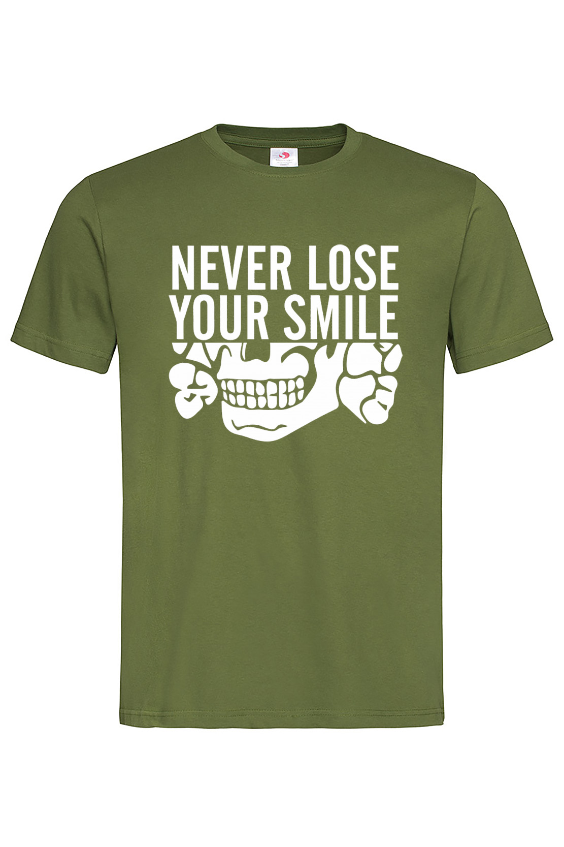 Чоловіча футболка NEVER LOSE YOUR SMILE Хакі
