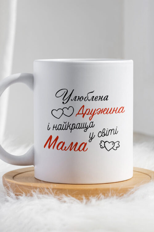 Чашка Улюблена дружина і найкраща у світі мама