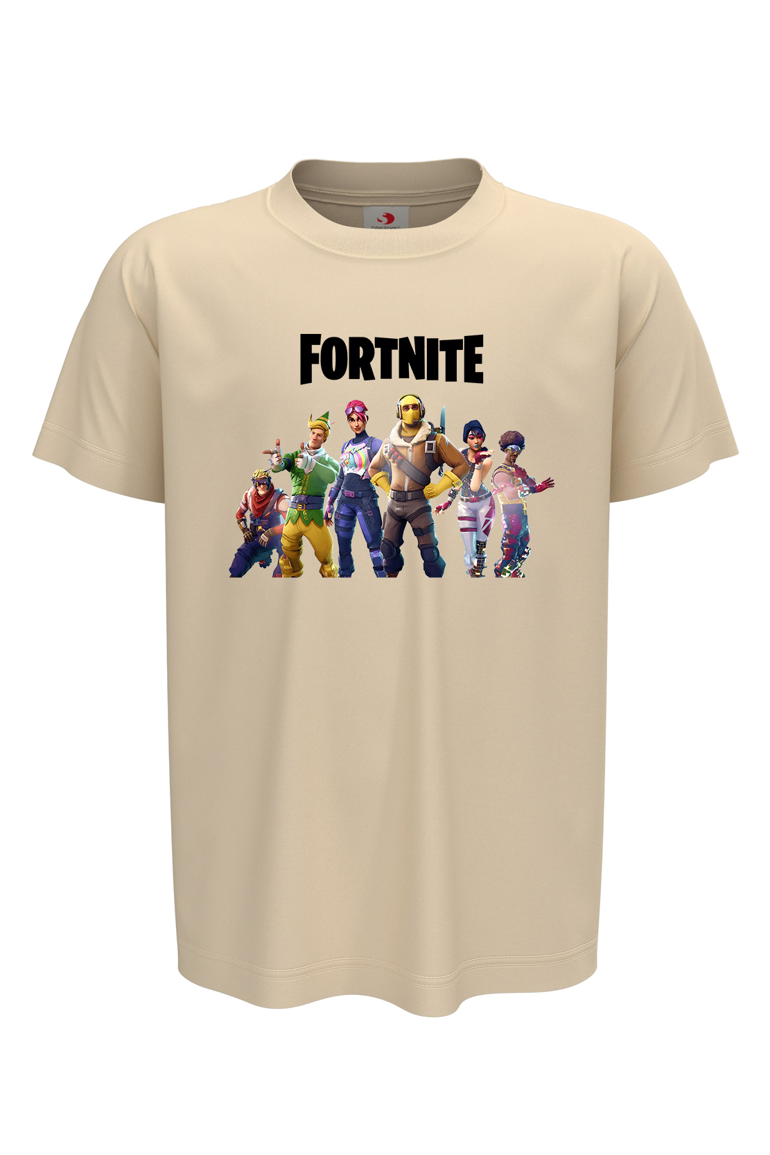 Дитяча футболка FORTNITE з персонажами Беж
