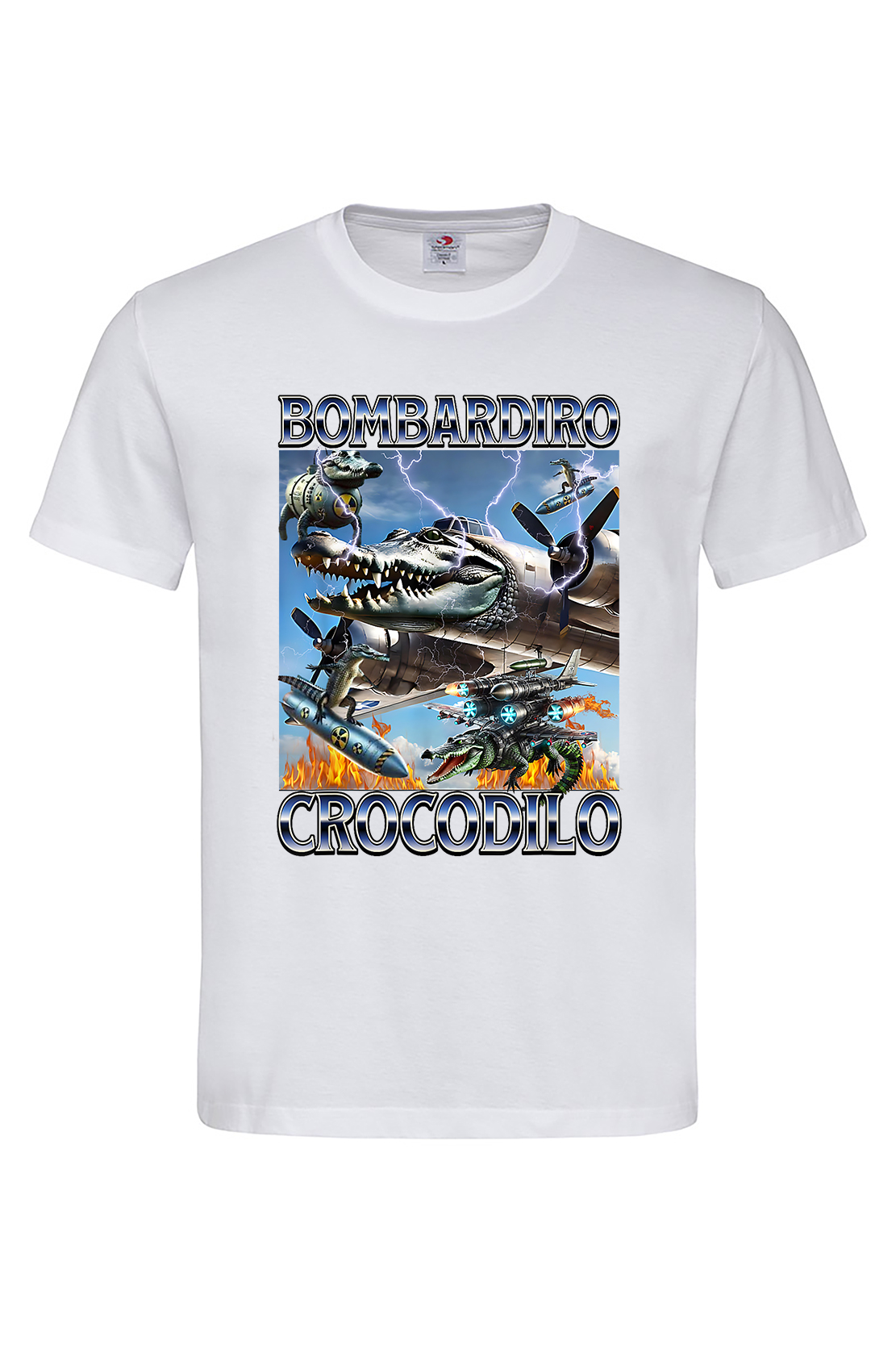 Чоловіча футболка BOMBARDIRO CROCODILO 7 біл