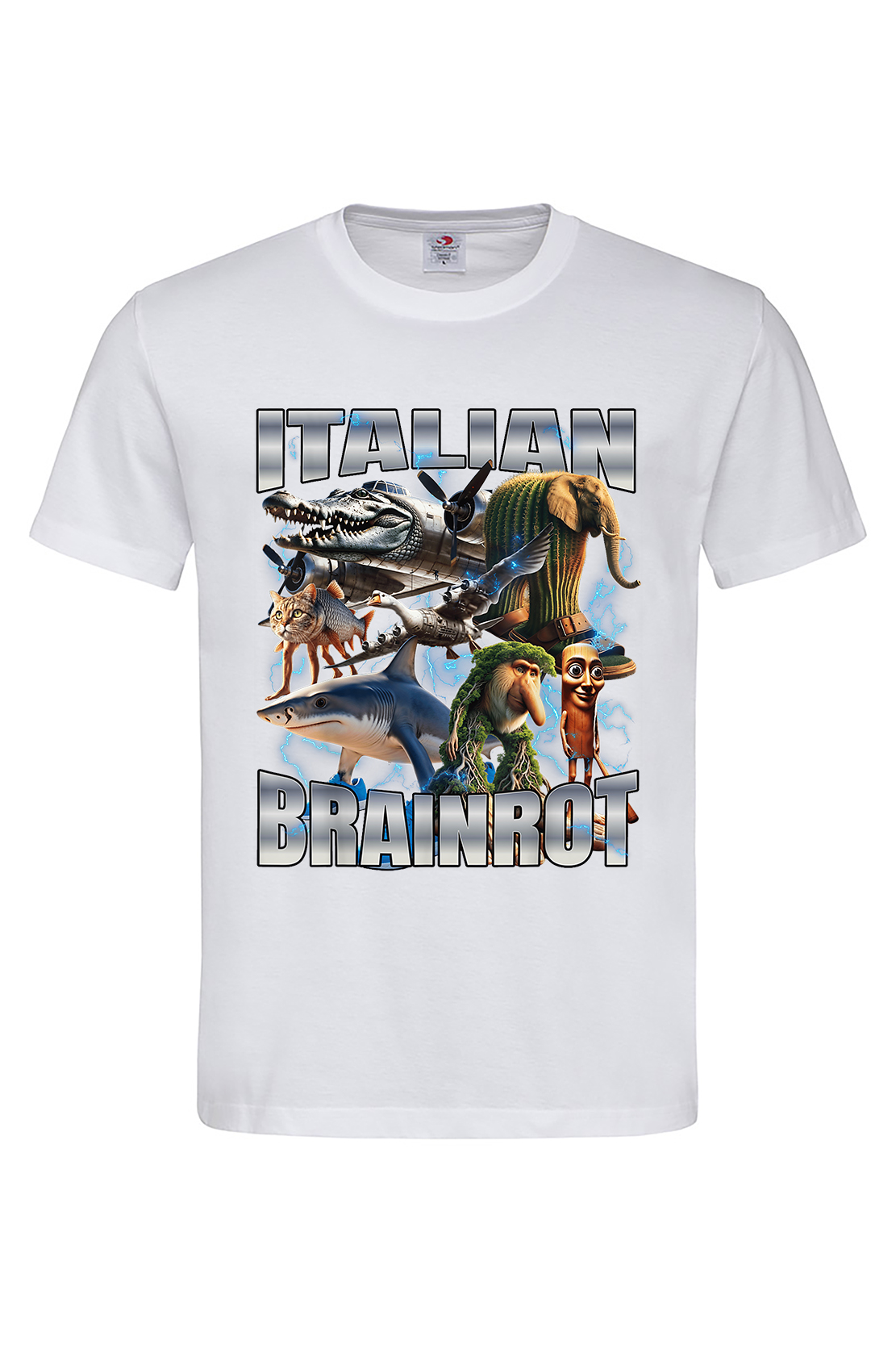 Чоловіча футболка ITALIAN BRAINROT біл