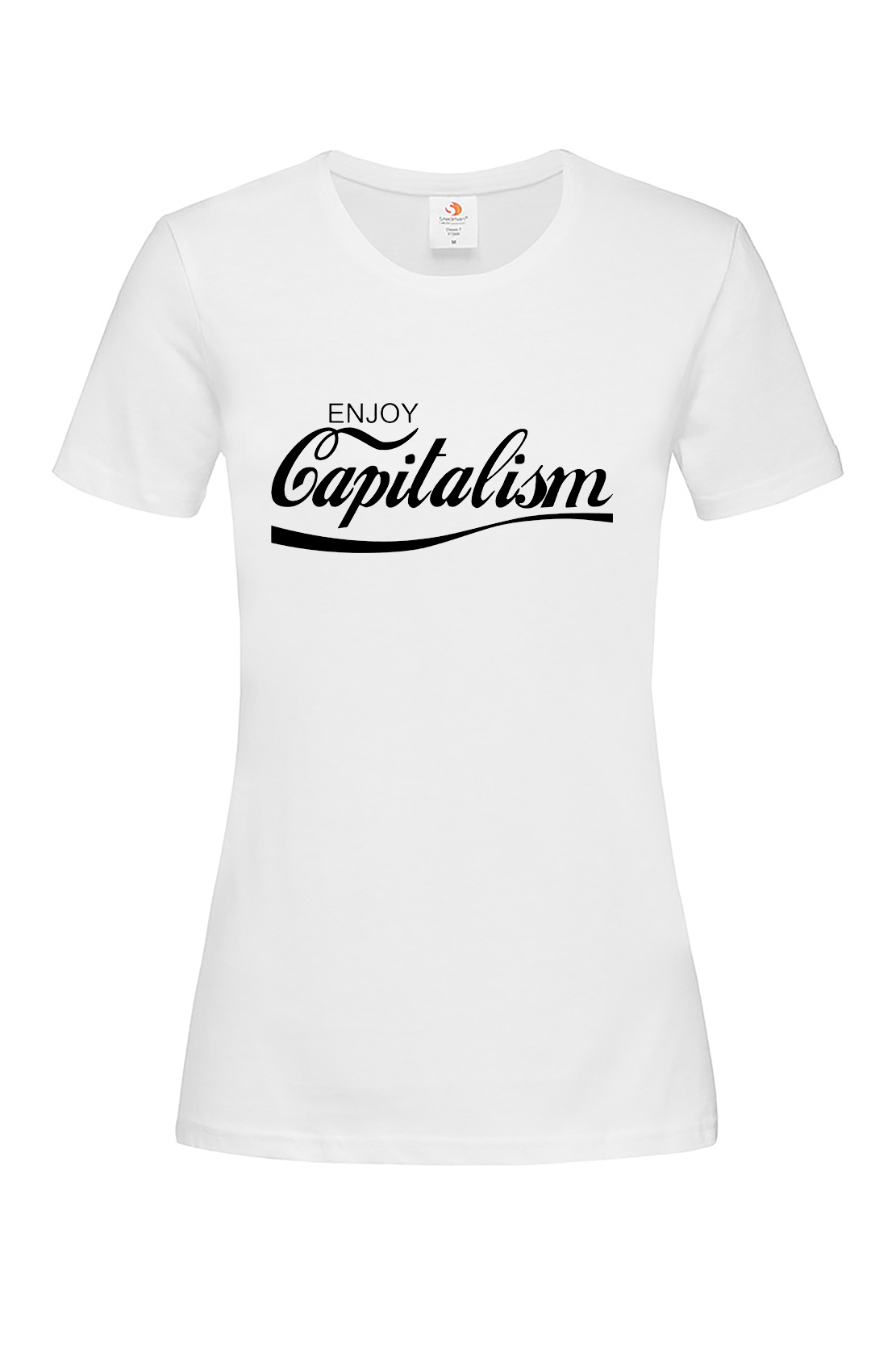 Жіноча футболка ENJOY CAPITALISM біл