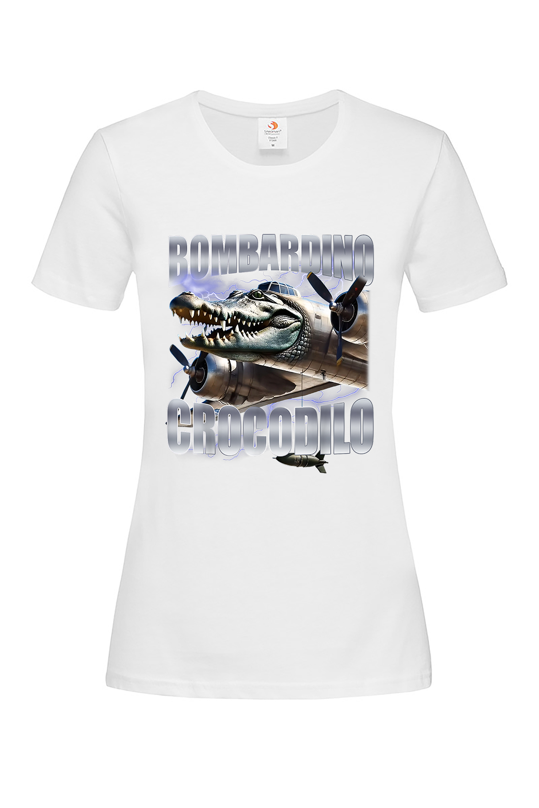 Жіноча футболка BOMBARDIRO CROCODILO 5 біл