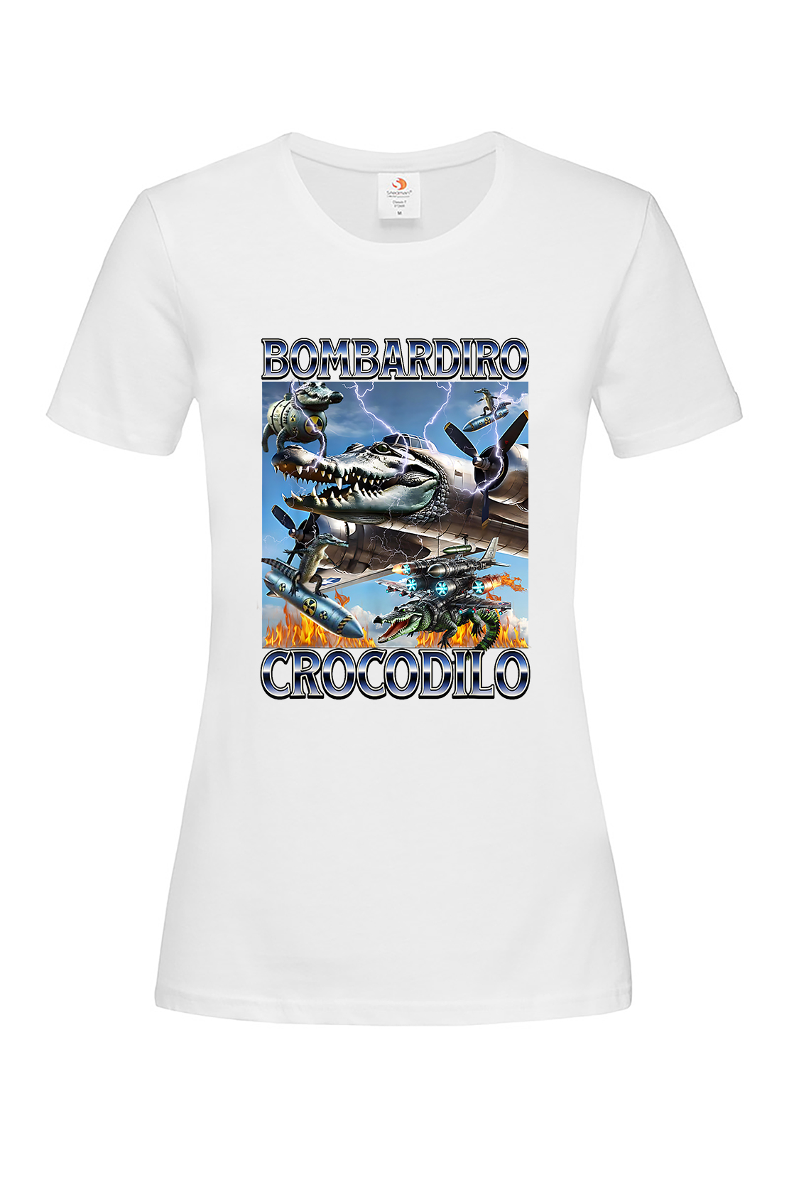 Жіноча футболка BOMBARDIRO CROCODILO 7 біл