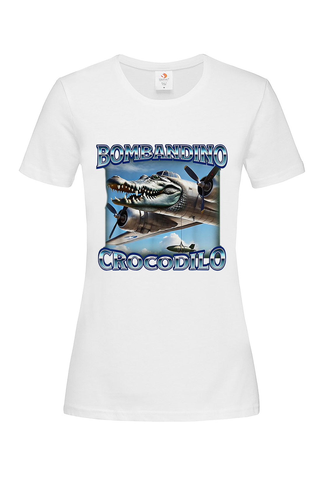 Жіноча футболка BOMBARDIRO CROCODILO 8 біл