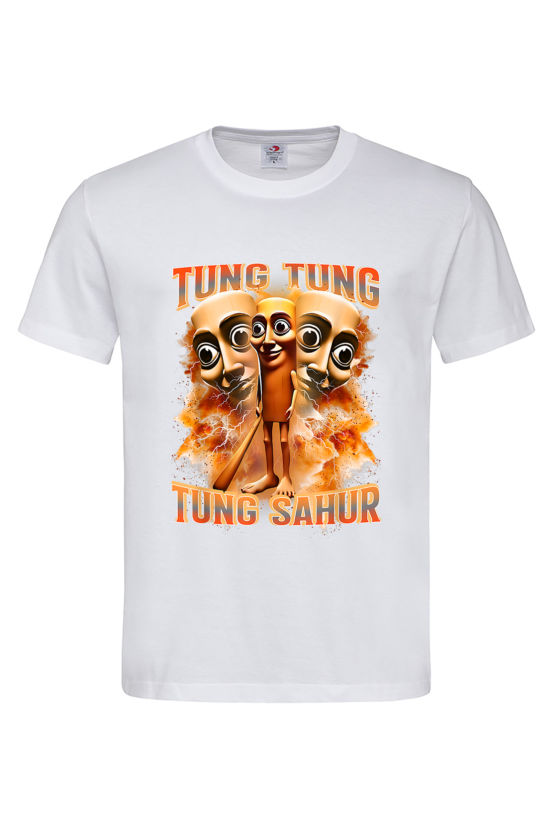 Чоловіча футболка TUNG TUNG TUNG SAHUR 1 біл