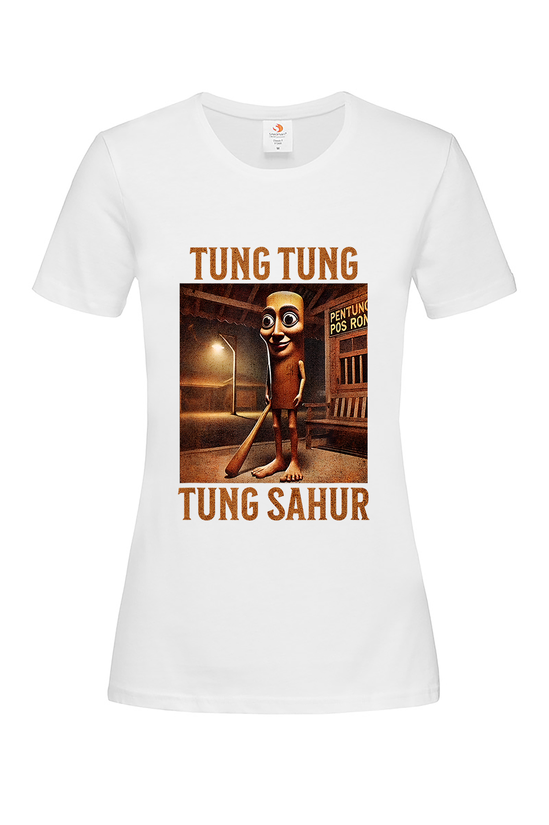 Жіноча футболка TUNG TUNG TUNG SAHUR 3 біл