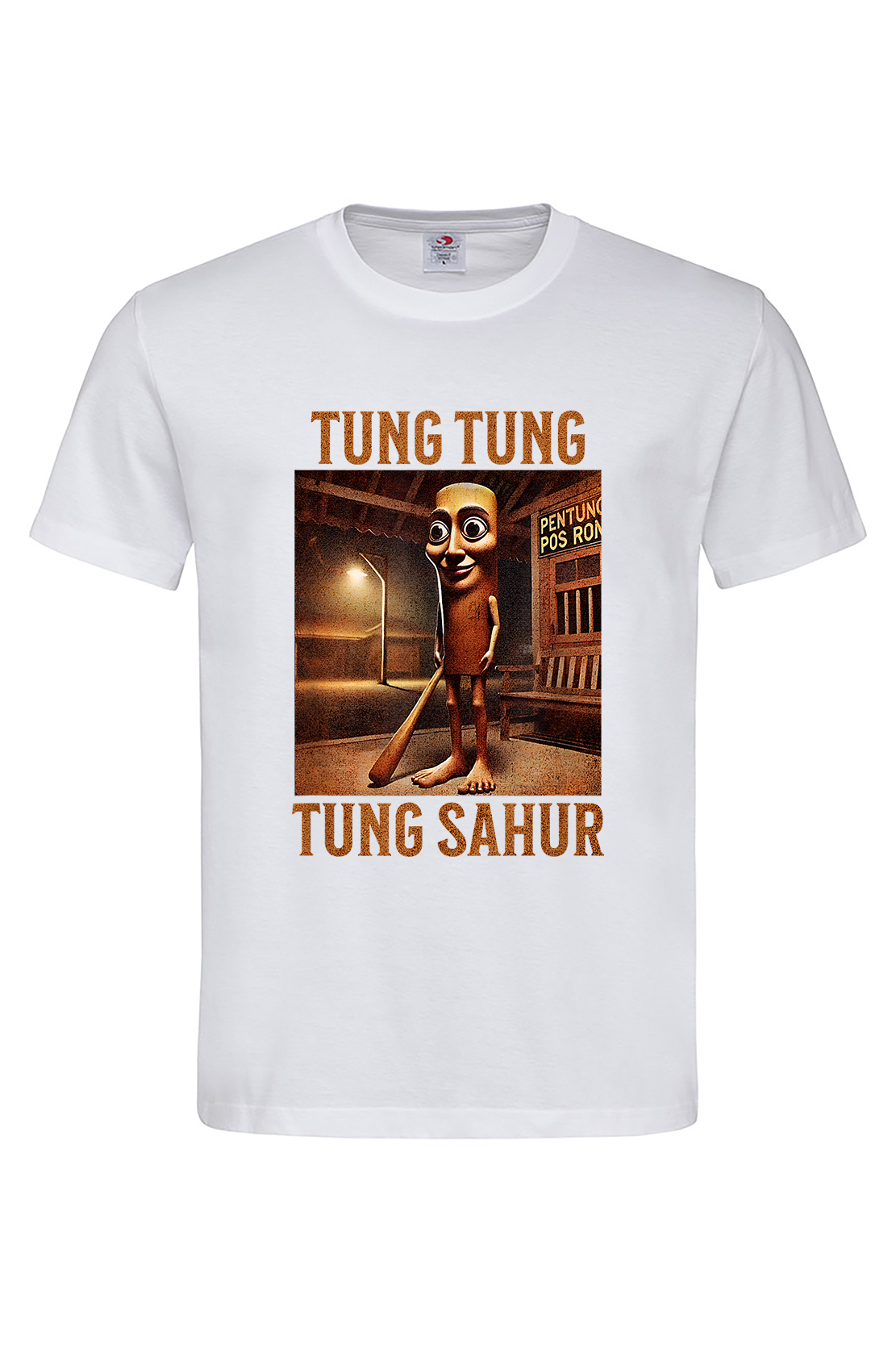 Чоловіча футболка TUNG TUNG TUNG SAHUR 3 біл