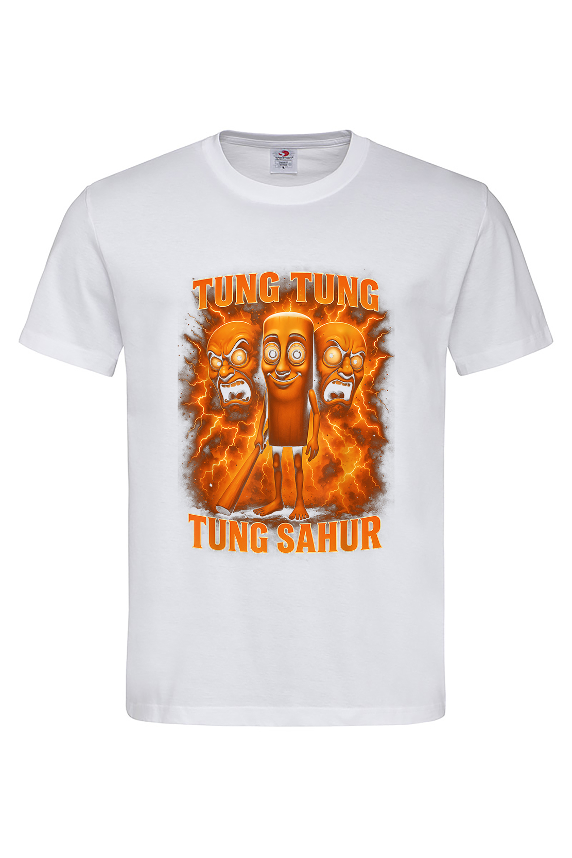 Чоловіча футболка TUNG TUNG TUNG SAHUR 4 біл