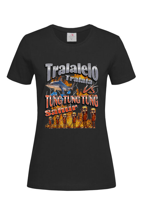 Жіноча футболка TRALALELO TRALALA VS TUNG TUNG TUNG SAHUR