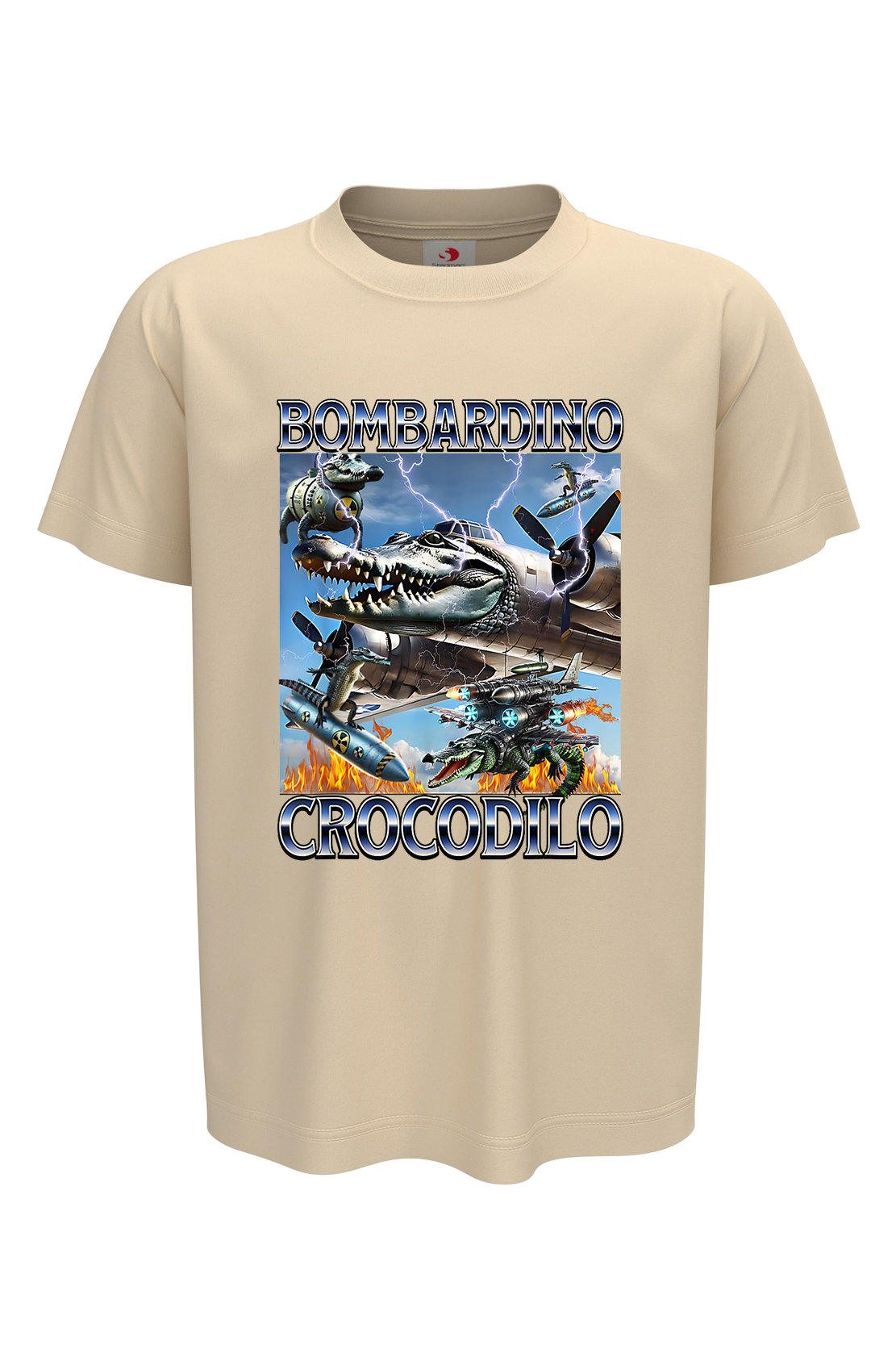 Дитяча футболка BOMBARDIRO CROCODILO 2 беж