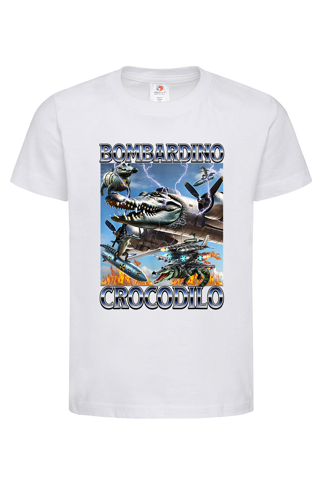 Дитяча футболка BOMBARDIRO CROCODILO 2 біл