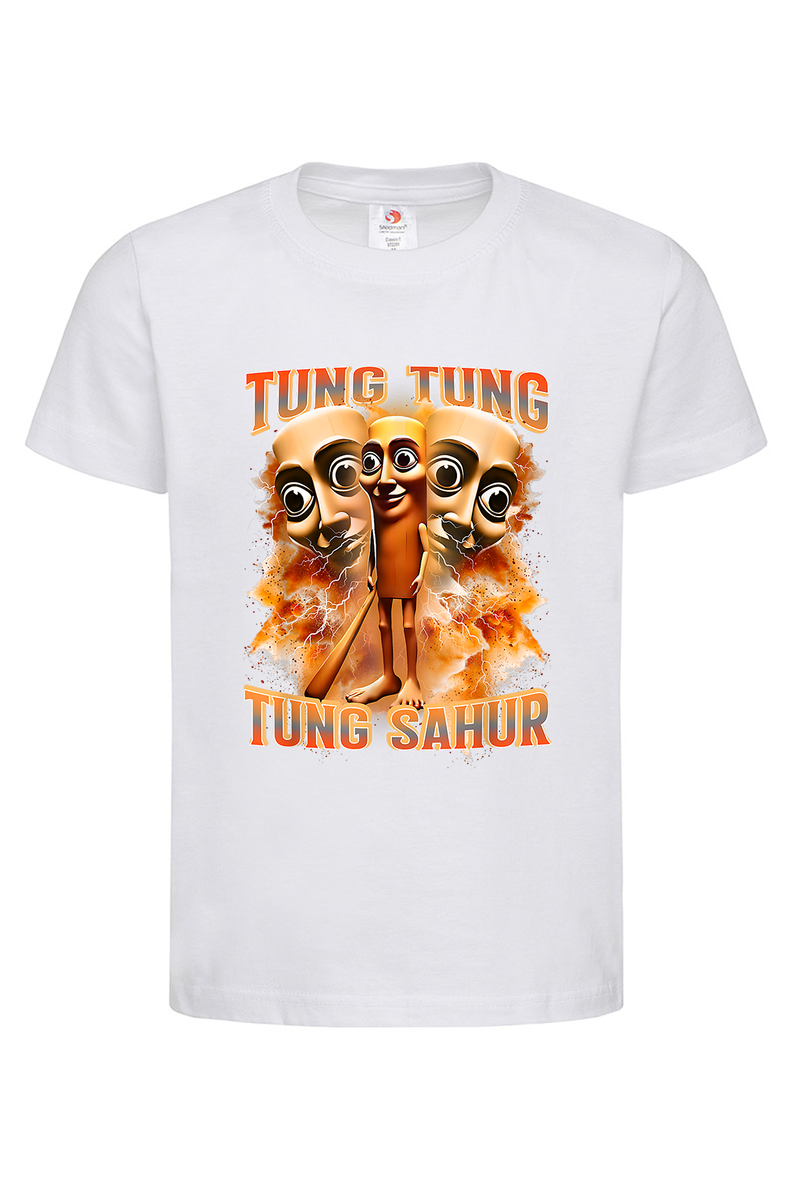 Дитяча футболка TUNG TUNG TUNG SAHUR 1 біл