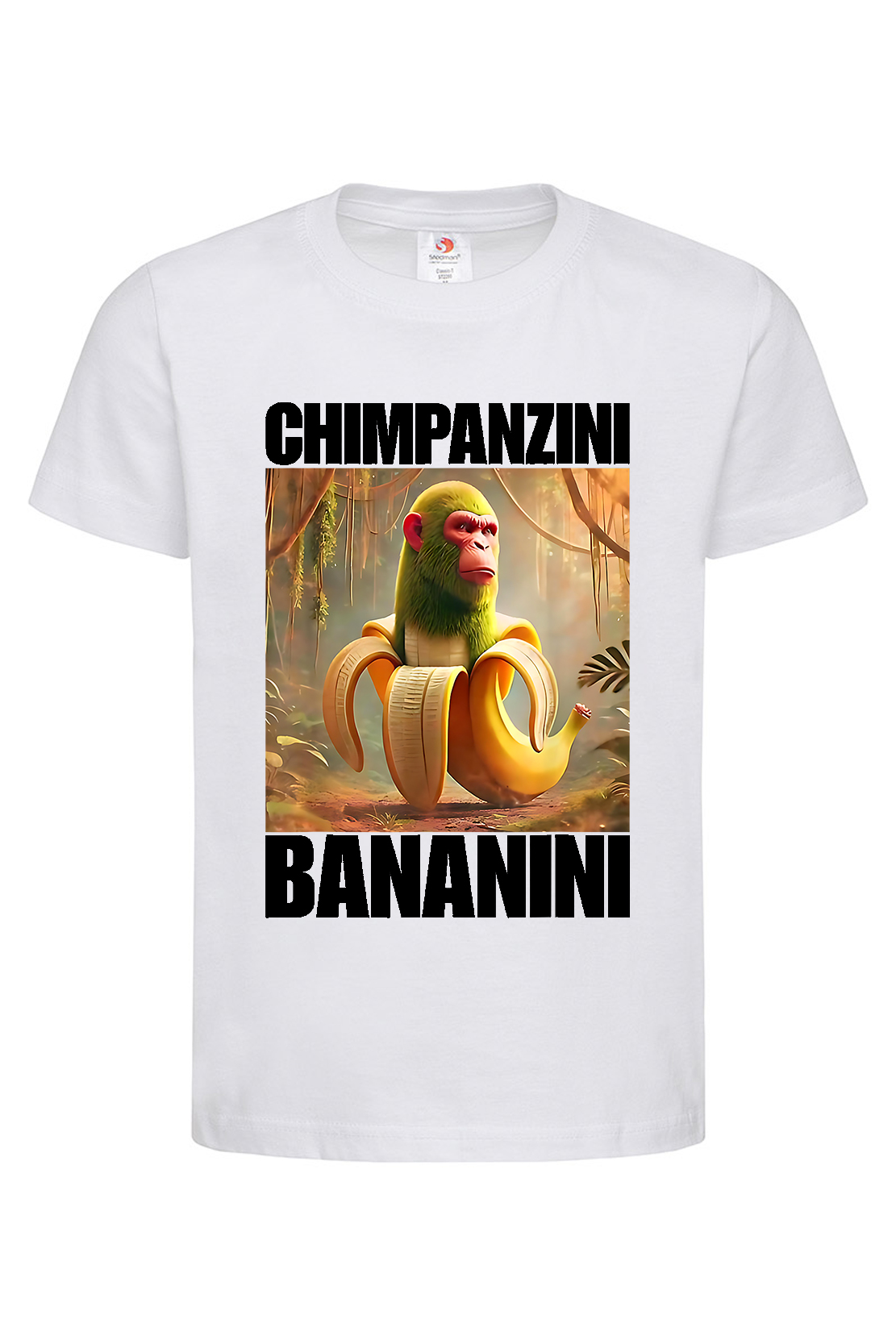 Дитяча футболка CHIMPANZINI BANANINI біл