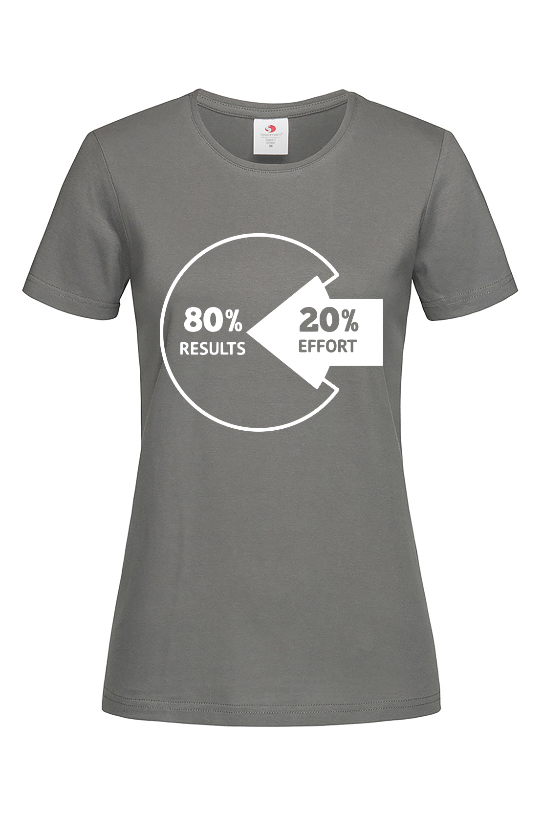 Жіноча футболка 80% results 20% effort гра