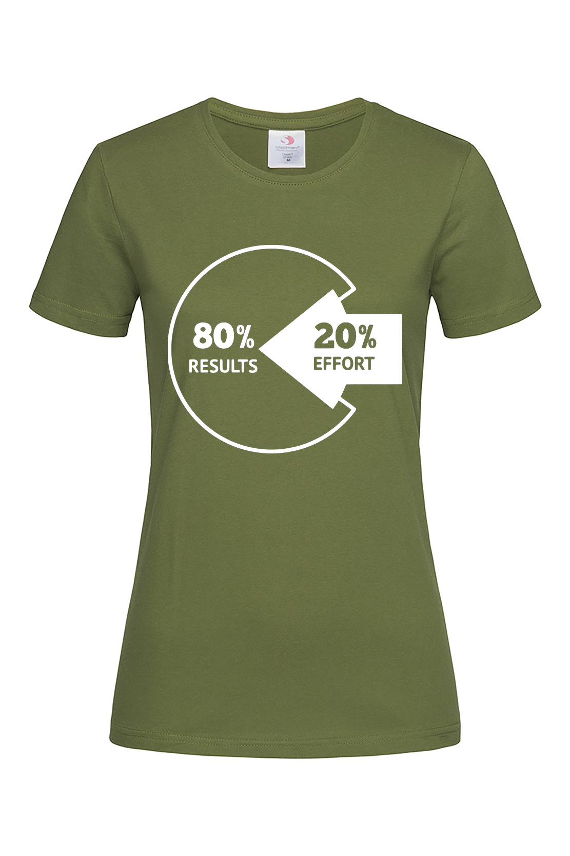 Жіноча футболка 80% results 20% effort хак