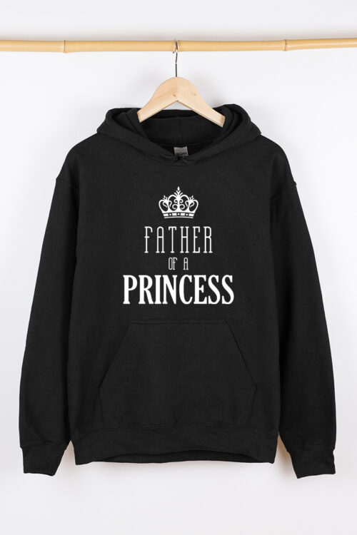 Теплий чоловічий худі чорний Father of a princess