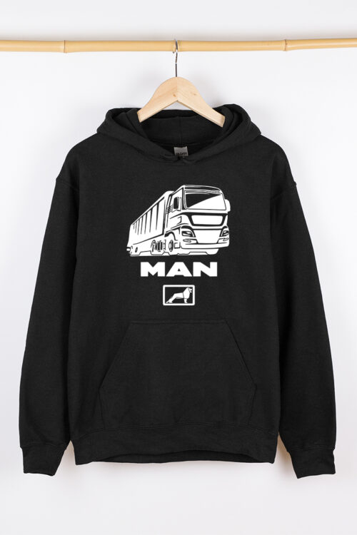 Теплий чоловічий худі чорний MAN