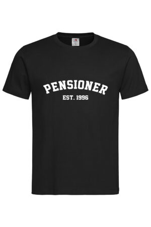 Чоловіча футболка PENSIONER EST. 1996 чор