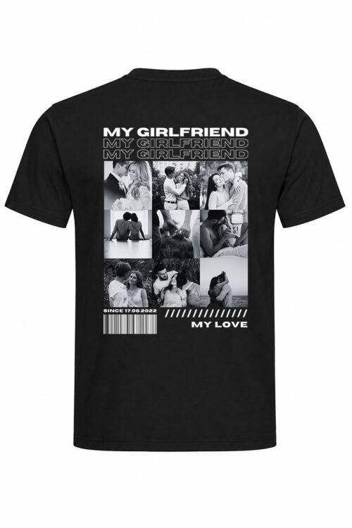 Чоловіча футболка My Girlfriend з фото та датою